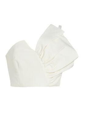 Amur Ruffled Ivory Declan Bustier Top Size 0